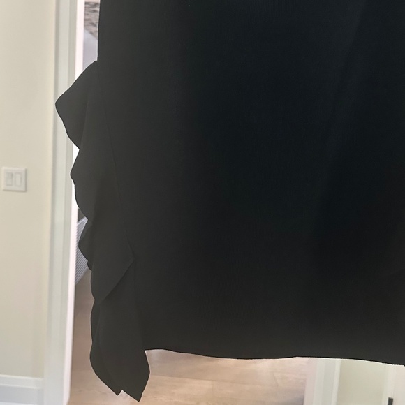 NWT - Opening Ceremony Black BodyCon Stretch Skirt with Side Ruffles - Size L - Picture 4 of 13